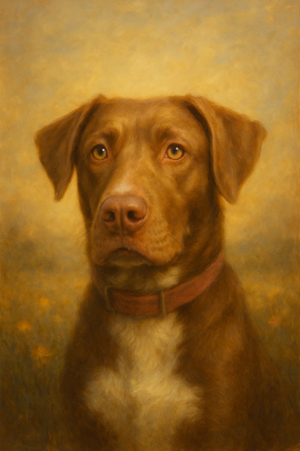 Pet memorial portrait keepsake from photo