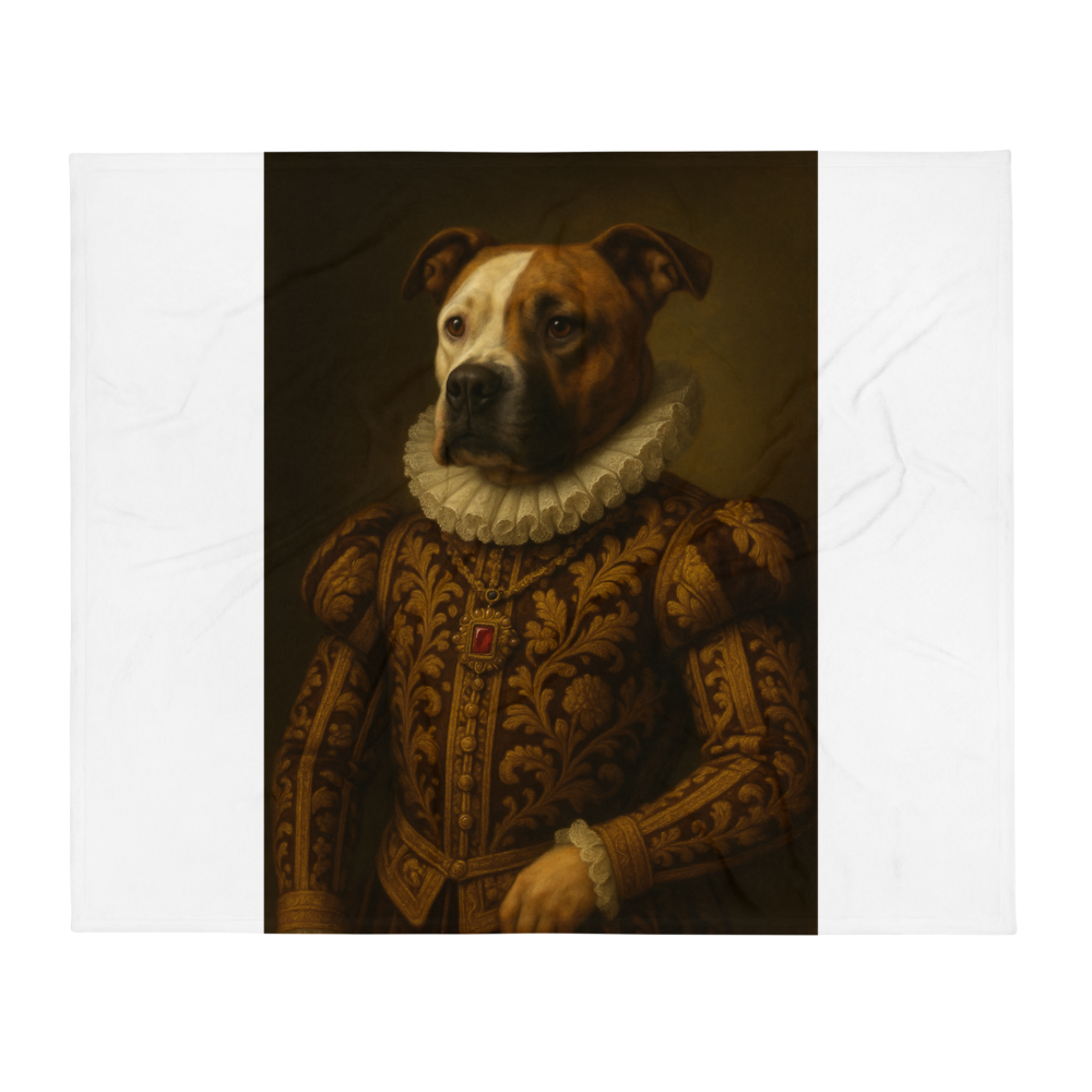 Custom Pet Portrait Blanket