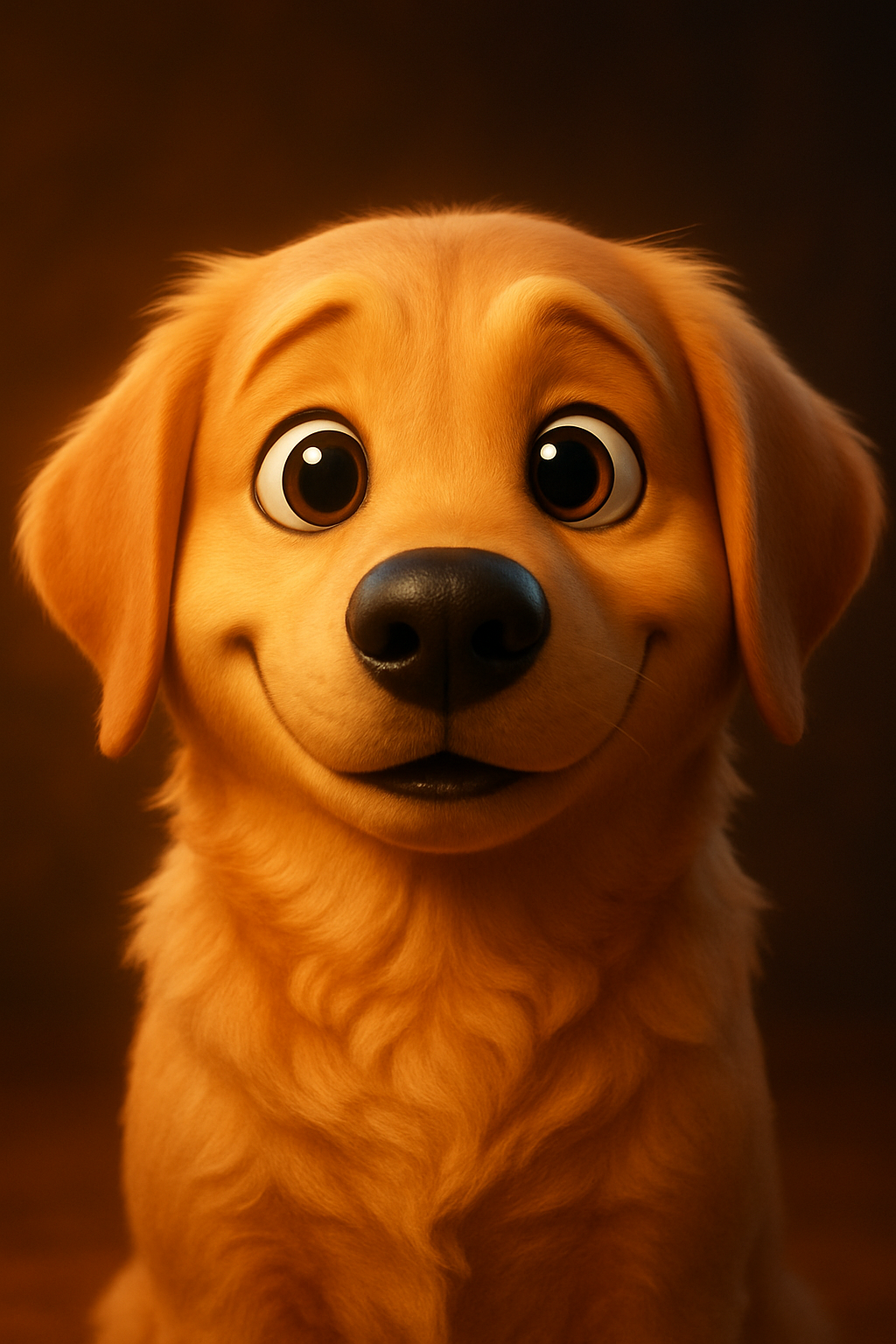 Cartoon 3D pet portrait from a photo, Pixar-style animated look